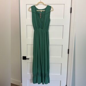 Matilda Jane Elegant Green Sleeveless Dress Size S